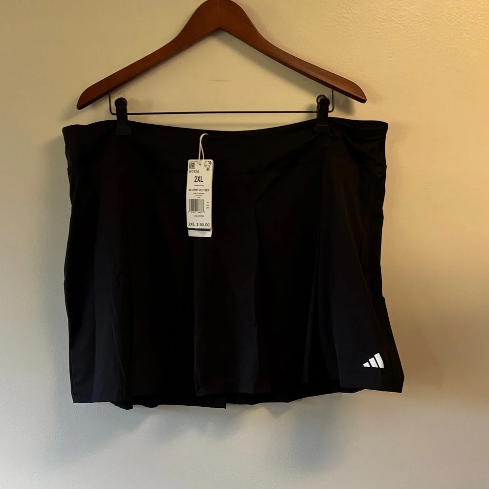 adidas Black Tour Pleated tennis  Skort. Sz XXL NWT - Picture 4 of 11